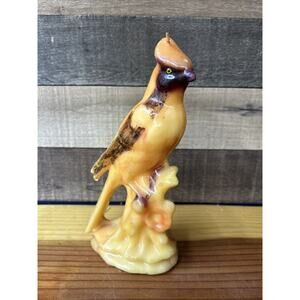 Vintage Bird Candle Figurine 1970s Decor MCM 10”